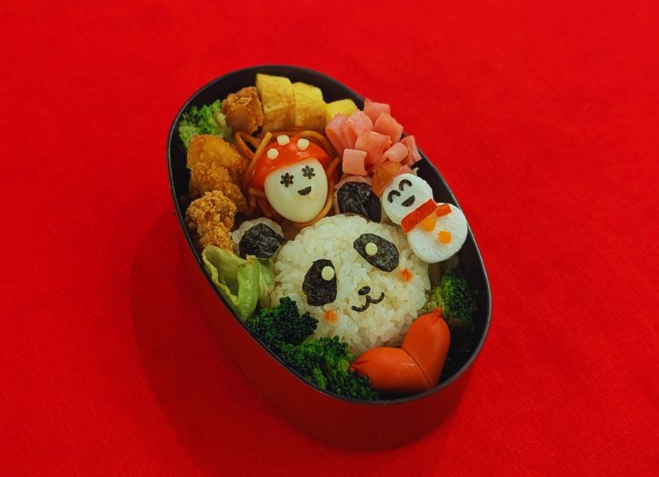 Panda character bento art design