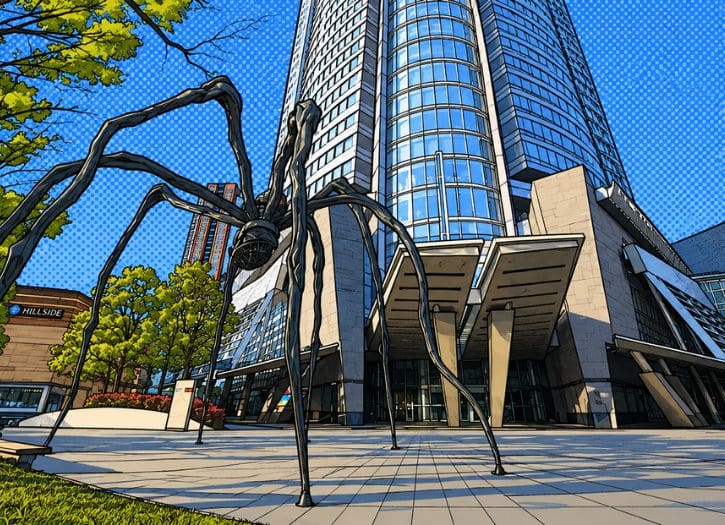 Roppongi Hills Mori Tower and the Maman spider sculpture